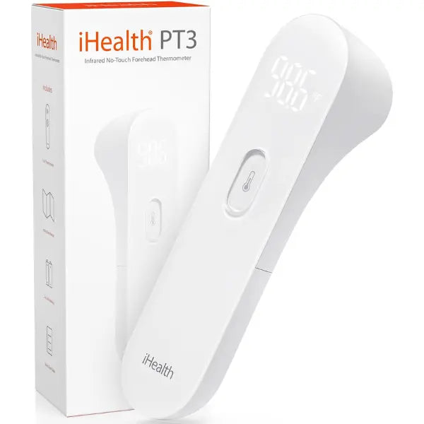 iHealth No-Touch Forehead Thermometer – HSA/FSA Eligible, 3 Sensors, Silent Alert & Accurate Readings