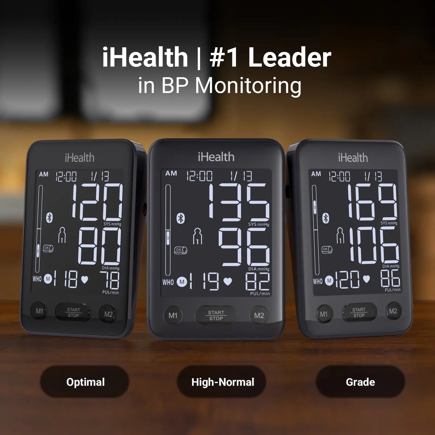 iHealth Bluetooth Blood Pressure Monitor – HSA/FSA Eligible, Large Cuff, Color Display & Dual User Memory