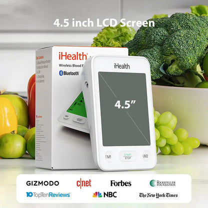 iHealth Bluetooth Blood Pressure Monitor – HSA/FSA Eligible, Large Cuff, Color Display & Dual User Memory