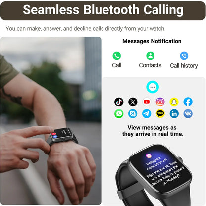 TOZO S7 Smartwatch – Bluetooth Call, AMOLED HD Display, 100+ Sports Modes & Health Tracking
