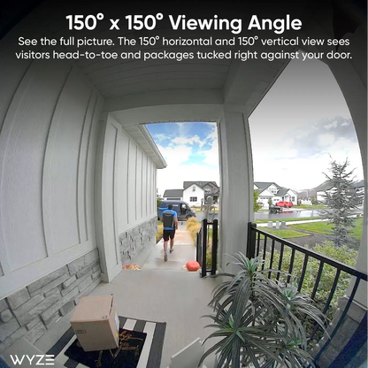 Wyze Battery Video Doorbell – Wireless 1536p HD Camera with 2-Way Talk & Color Night Vision