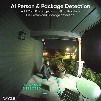 Wyze Battery Video Doorbell – Wireless 1536p HD Camera with 2-Way Talk & Color Night Vision