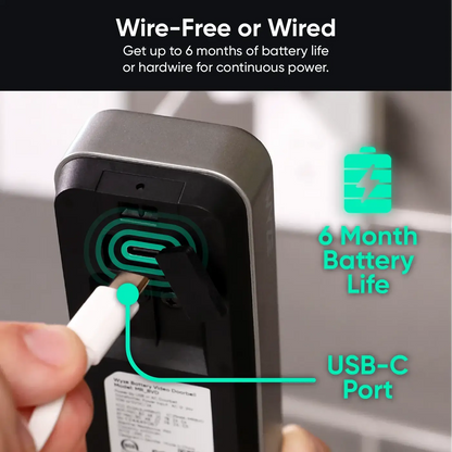 Wyze Battery Video Doorbell – Wireless 1536p HD Camera with 2-Way Talk & Color Night Vision