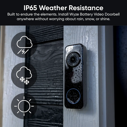 Wyze Battery Video Doorbell – Wireless 1536p HD Camera with 2-Way Talk & Color Night Vision